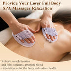 2Pcs Meridian Massage Brush, Upgrade Pro Meridian Brush for Belly, Beauty Salon Professional Custom Meridian Brush, Full Body SPA Massager Relaxation, Acupressure Meridian, Scalp Massage (Clear)