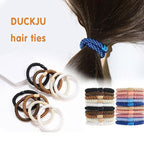 10-Piece Hair Ties: Soft Knitted Hair Tie for Thick/Coarse/Curly Hair. Gentle Hair Ties No Damage—Secure & Protect Strands (Classic)