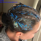 Go Ho Blue Face Body Glitter,Halloween Blue Face Paint Sparkling Mermaid Glitter Gel,Holographic Chunky Sequins Glitters for Eye Lip Hair Nails,Festival Rave Accessories