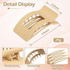 French Flat Hair Clips for Women 6pcs Hair Claw Clips for Thick or Thin Hair Matte Claw Clips for Girls Barrettes Non-Slip Strong Hold Hair Accessories for Women (Light Colorful)