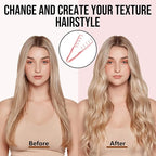 Volumizing Texture Comb, Wide-Tooth Hair Styling Comb for Men & Women, Fluffy Curly Texture Roots Volume Combs, Bangs Seam Grooming Styling Tool, Grey & Pink (2pcs)