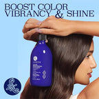 Luseta Blue Shampoo & Conditioner Set - Color Brightening for Brassy and Brunette Treated Hair, Revive Cool Tones, 2x 16.9oz