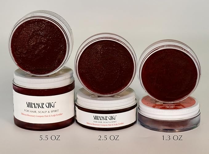 SHIMMER CHEF Hibiscus Rosemary Compote Hair & Scalp Fortifier | Superfood Infused Formula | Conditions, Strengthens, Promotes Growth | Balances Scalp Microbiome for Healthy Hair & Scalp 1.3 oz