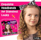 Headband Making Kit for Girls - Make Your Own Fashion Headbands for Kids - DIY Hair Accessories for Girls 4-6 - Arts & Crafts Best Birthday Gifts Ideas - Art Gift for 4 5 6 7+ Year Old Girl