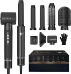 Hair Dryer Brush 7 in ONE, Powerful Blow Dryer Brush with Air Curler for Hair, Brush Blow Dryer with Diffuser, Ionic Hot Air Brush Fast Dry, Volumize, Curls, Straight, Hair Styling Tools 100-120V