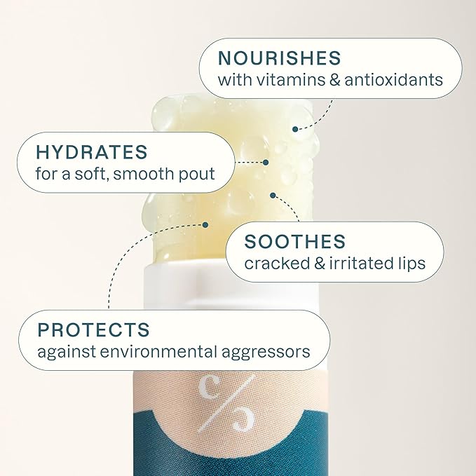 Cliganic Organic Lip Balm Set (6 Flavors) - 100% Natural Hydrating, Moisturizing for Dry Cracked Lips, Stocking Stuffer Gift for Men & Women