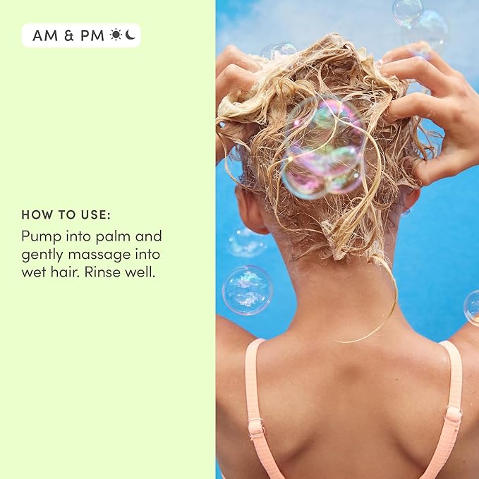 Evereden Kids Shampoo and Conditioner 2-in-1: Cool Peach, 8.5 fl oz. | Clean, Vegan, & Gentle Care for Kids | Toddler Shampoo and Conditioner for Healthy Scalp & Hair | Age 4+