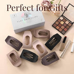 8 Pack Neutral Flat Hair Clips for Women – Large Matte No-Slip Rectangle Claw Clips Thick & Thin Hair in Brown, Black, and Blonde, Strong Hold Square Hair Accessories for Work or Daily Wear