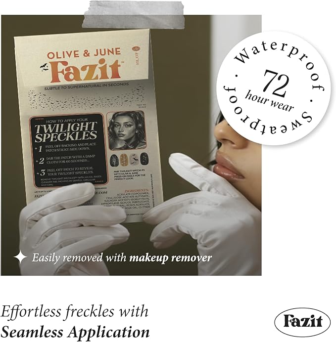 Fazit Makeup Patches - Halloween Twilight Speckles - Glow Up Make-Up Patches - Cute Glitter Makeup Accessories for Women - Cosmetic Glitter for Face