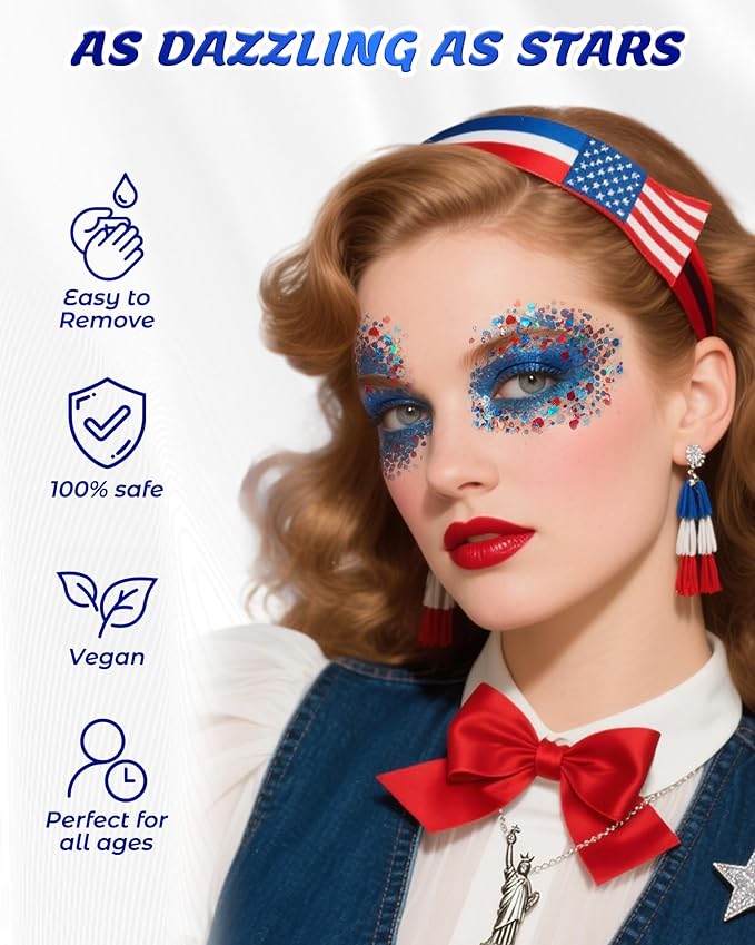 6Colors Face Body Glitter Gel，Holographic Chunky Sequins Body Glitter Paint for Party Singer Concerts Music Festival Rave Accessories for Girls Women Face Body Hair DIY Sparkling Makeup