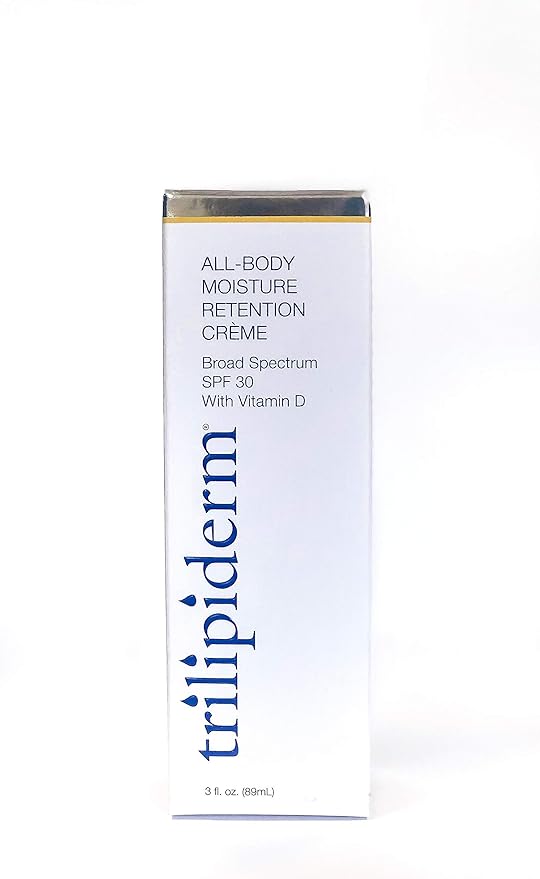 Trilipiderm All-Body Moisture Retention Crème Broad Spectrum SPF 30 with Vitamin D – 2-PACK of Travel-Size 3 Ounce Tubes – Plant-Based All-Day Hydration, Sunscreen for Body and Face