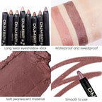 evpct Orchid Shimmer Cream Eye Shadow Brightener Sticks Set for Eyes, Orchid Shimmery Matte Pencil Eye shadow Applicator Stick Pen Palette Makeup Waterproof 26#