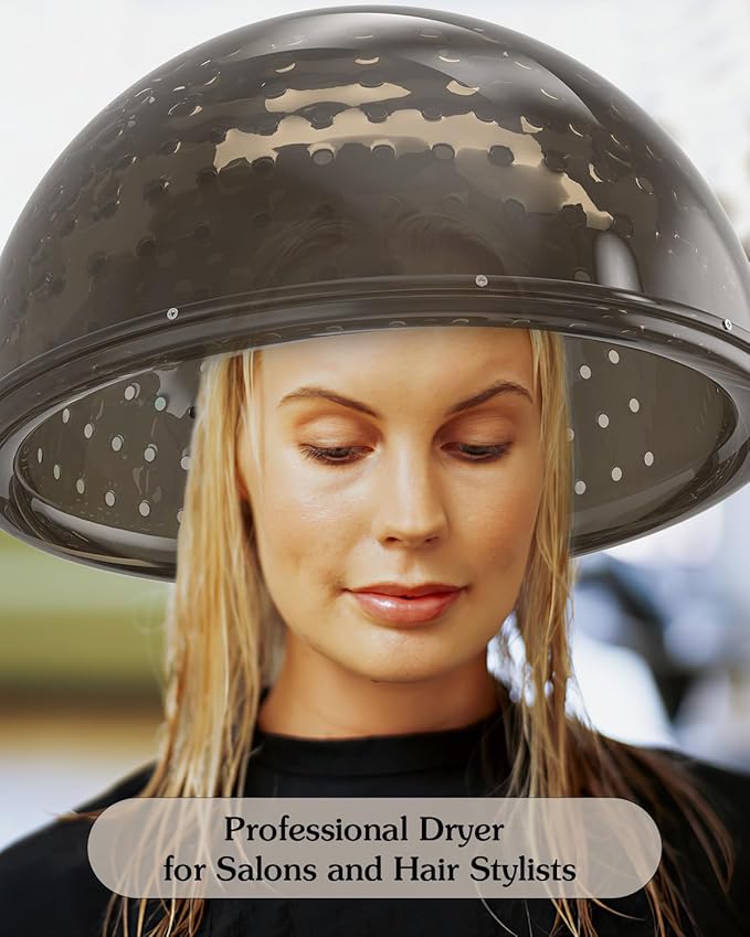 SyyBhb Professional Portable Hooded Conditioning Salon Hair Dryer 1000W with Stand & Removable Wheels, 60-Minute Timer, Temperature Adjustable, Angle & Height Adjustable Downdraft Hood