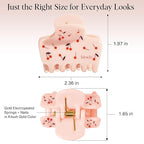 Kitsch Medium Hair Clips for Women – Strong Hold Claw Clips for Thick or Thin Hair – Recycled Plastic, Non-Slip, Durable – Cherry Print | Ideal Gifts for Women – 1pc