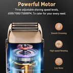 Ufree Close Shave Electric Foil Shavers for Men, 3-Speed Electric Razor, Bald Head Shavers, Face Shaving Beard Trimmer with LCD Display, Gifts for Men