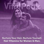 Hair Peak - Hair Growth Supplement - Hair Vitamins to Support Healthy Hair - with Biotin, Collagen, Saw Palmetto Extract, Keratin, Iron, Ionide, Zinc & More - Gluten Free, Dairy Free - 60 Capsules