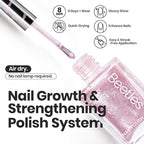 Beetles Pink Nail Polish Set, 6 Colors Glitter Quick Dry Nail Polish Kit Sly Moonlit Fairy Fingernail Polish Gifts for Women Salon DIY Manicure Kit