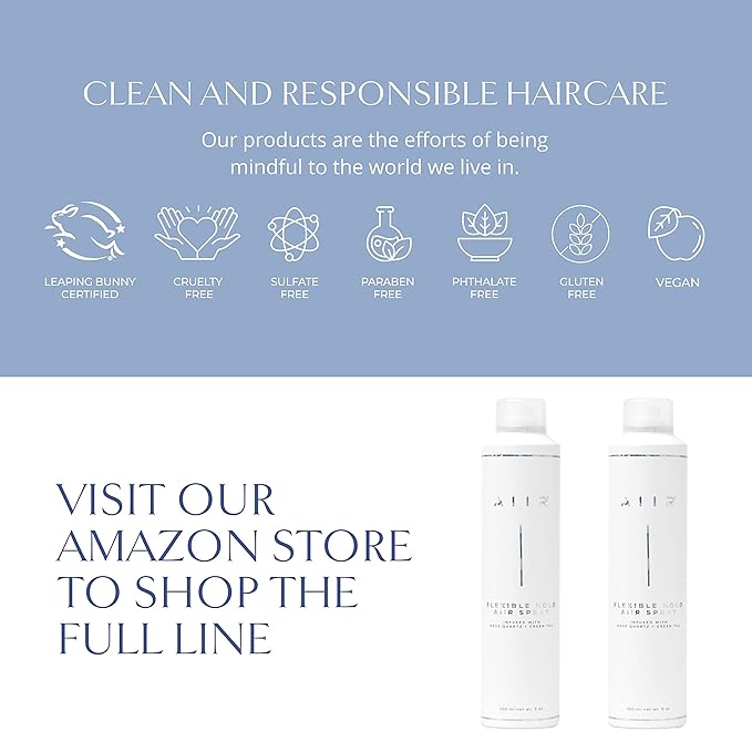 AIIR Flexible Hold Finishing Spray - Light Hold Hairspray with Soft & Touchable Finish, Enhances Style & Shine, Humidity Resistant for Fighting Frizz, 2.5 oz