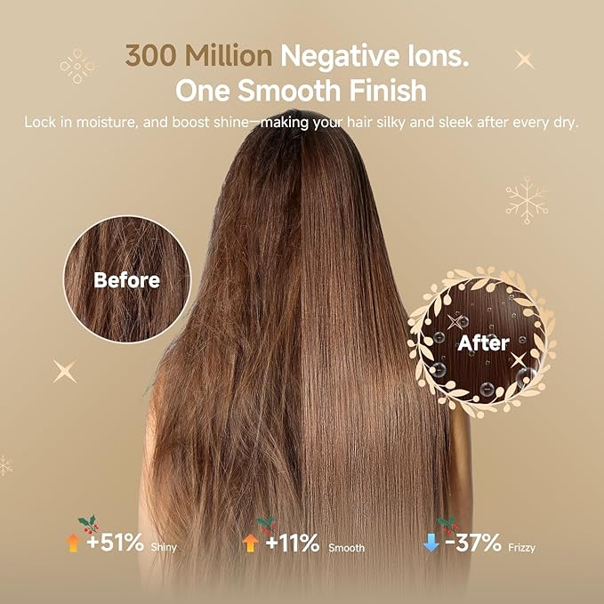 Dreame Pocket Pro Hair Dryer, Dual Voltage Travel Blow Dryer with Diffuser, 1300W Professional HighSpeed Ionic Hair Blower, Fast Drying, Low Noise, Lightweight, No Heat Damage, Global Travel 120V/240V