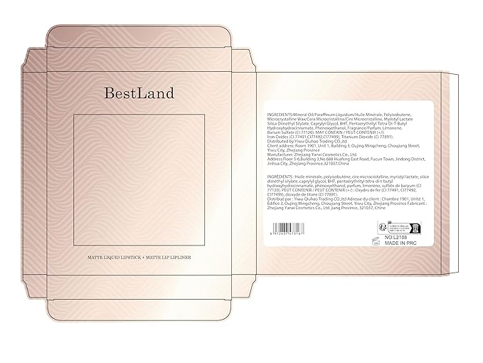 BestLand 6Pcs Matte Liquid Lipstick and Lip Liner Set, Non-Stick Cup Not Fade Waterproof 24 Hour Lip Gloss Nude Brown Lip Liner Pencil for Women, labiales mate 24 horas originales (Set D)