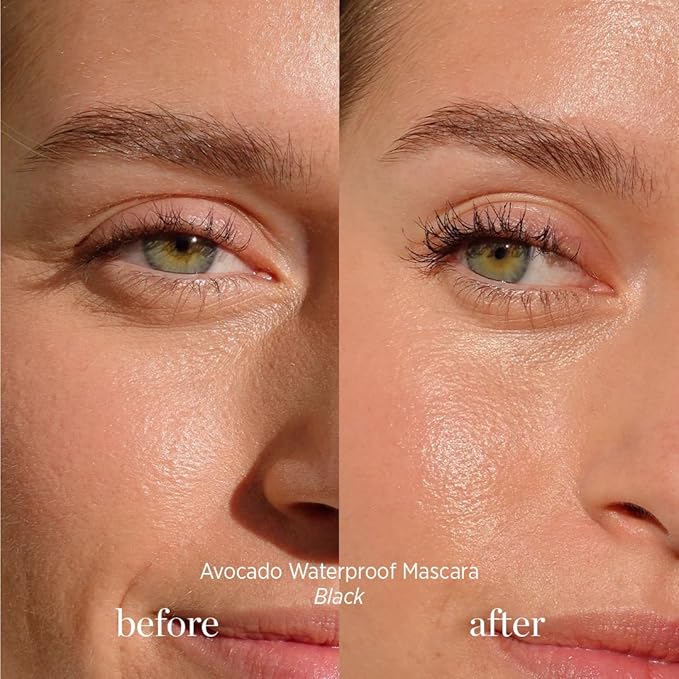 Ere Perez - Avocado Waterproof Mascara | Lengthen, Nourish, Enhance, Strengthen | Long-Lasting, Sensitive Eye Safe | Mamey + Camelia Oils | Vegan, Cruelty-Free, Clean Beauty (Black, 0.35 oz | 10 ml)