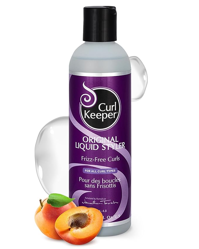 Original Curl Keeper Anti-Frizz Curl Defining Hair Styler (12 Oz) - Lightweight Curl Definer Liquid Gel for All Weather Conditions - Wavy & Curly Hair Products for Women (Cream Alternative)