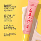 Burt’s Bees Stocking Stuffers, Lip Milk, Daily Lip Moisturizer, Sweet Strawberry, Vitamin Enriched Moisturizing Lip Balm with Almond Milk and Jojoba Oil, Hydrating for Softer Lips, 1 Tube, 0.34 Fl Oz