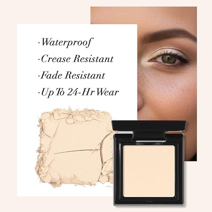 UCANBE Light Beige Single Eyeshadow Palette, Neutral Nude Matte Mini Eye Shadow Primer Base Powder, Highly Pigmented Professional Long-Lasting Waterproof Makeup Pallet