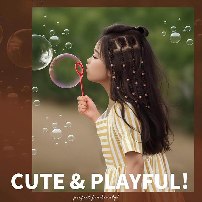 Teenitor Elastic Hair Bands, Small Hair Ties, 2000pcs, Light Brown