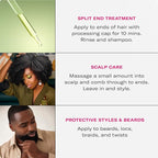 Mielle Organics Rosemary & Mint Hair Oil - Strengthening Biotin Oil Infused Frizzy & Damaged Hair Care - Split Ends & Dry Scalp Treatment to Support Longer, Healthier Strands, 2oz