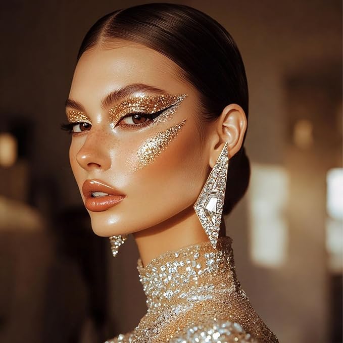 10 Colors Body Glitter,Face Glitter Makeup for Kids Women,Sparkly Chunky Hair Glitter for Eye Lip Hair Nails,Mardi Gras Glitter Makeup Face Paint,Singer Concerts Disco Rave Festival Accessories