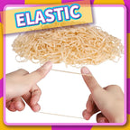 Teenitor Hair Tie, Elastics for Hair, 300pcs, Beige