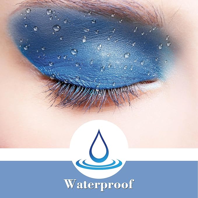 MEICOLY Single Blue Eyeshadow with Mirror and Mini Brush,Matte Halloween Sally Avatar Makeup Eye Shadow Powder,Waterproof Eyeshadow Palette,Talc-Free,Long Lasting Eye Makeup