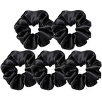 5Pcs Mulberry Silk Hair Ties,Silk Hair Scrunchies for Frizz & Breakage Prevention,No Damage,Elastic Ponytail Holders, Funny Gifts for Girlfriend Her Mon Grandma Daughter