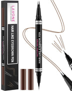 Eyebrow Pencil, 2-in-1 Waterproof Eyebrow Pen, with 2 Tip Microblading Eyebrow Pencil and Ultra-Precise Brow Pencil, with Eyebrow Brush, Eyebrow Pencils for Women, Natural Hair-Like Brows - Soft Brown