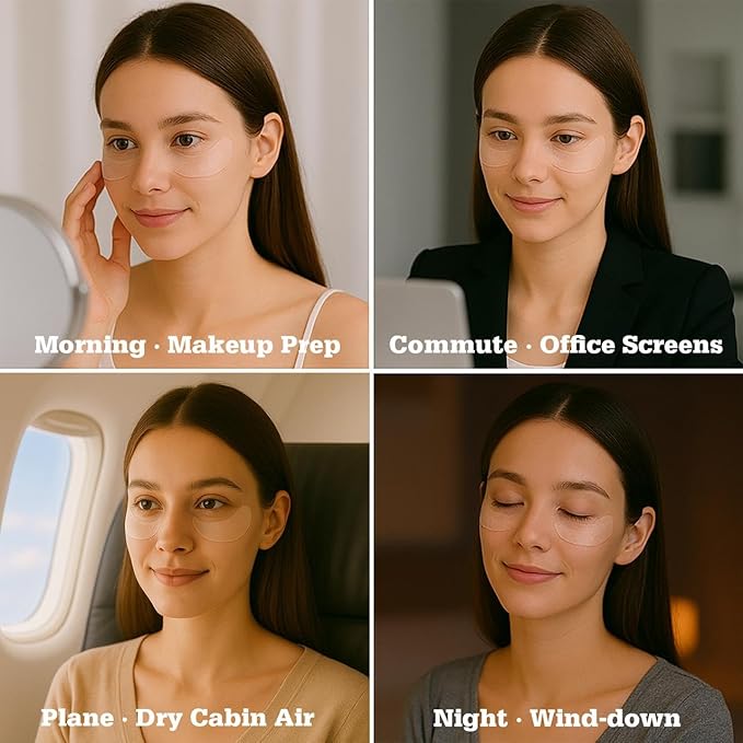 Oat Hydrogel Under Eye Patches for Sensitive Skin 28 Pairs 5 Minute Soothing Hydrating Eye Pads with Oat and Honey Gentle Eye Care Mask for Dry Tired Eyes Ophthalmologist Tested