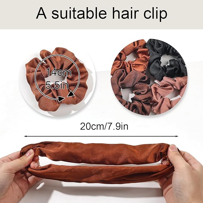 Hair Scrunchies for Women - Hair Ties No Damage Both for Thick Hair or Thin Hair Curl Hair No Crease Scrunchies Ponytail Holder No Hurt Your Hair