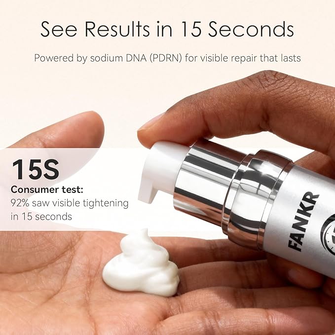 15-Second Instant Eye Lift Cream with Sodium DNA & 0.1% Retinal | Rapid Tightening for Eye Bags & Fine Lines | Dual-Action Firming + Long-Term Repair | Caffeine, Peptides & Collagen Complex | 0.7fl oz