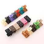 18 Pack Square Small Hair Clips for Women Girls,2 Inch Matte Rubber Coating Medium Claw Clips Thin Short Hair,Strong Hold Jaw Clips(Neutral Color Hair Accessories)