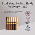 Boyd’s Brush It Away | Grey Hair Root Touch Up for Women & Men | Temporary Hair Color Mascara | Quick-Dry Water-Resistant Concealing Formula | Blonde, 5-Pack