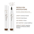 2 Pcs Freckle Pen Set, Natural Lifelike Fake Freckles Makeup Pen Magic Brown Color Freckles Makeup Tool Long-Lasting Waterproof Dot Spot Pen for Effortless Sunkissed Makeup (Dark Brown)