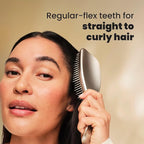 Tangle Teezer Chrome Ultimate Detangler Brush for Wet & Dry Hair, Eliminates Knots & Reduces Breakage for Straight to Curly Hair Types, Champagne Gold