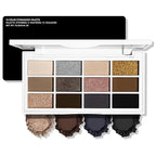 Erinde Nude Brown Eyeshadow Palette, 12 Colors Matte Shimmer Beige Silver Gold Taupe Champagne Gray Black Eye Shadow Palette, Highly Pigmented Long Lasting Waterproof Eyeshadow Pallete, 01