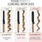 ELLA BELLA® Curling Iron 1 Inch • Professional Hair Curler • Curling Wand • Ceramic Curling Irons • Transform Your Look in Seconds • Suitable for All Hair Types • Say Goodbye to Heat Damage