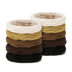 10 Pcs No Damage Hair Ties Thick Hair Elastic Rubber Bands Hair Accessories Scrunchies Seamless for Women