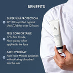 Dr.Ceuracle Hydra Barrier Mineral Sunscreen Broad Spectrum SPF 50 - Korean Sunscreen with Zinc Oxide and Hyaluronic Acid, Dewy Glow (50 ml / 1.69 fl. oz.)