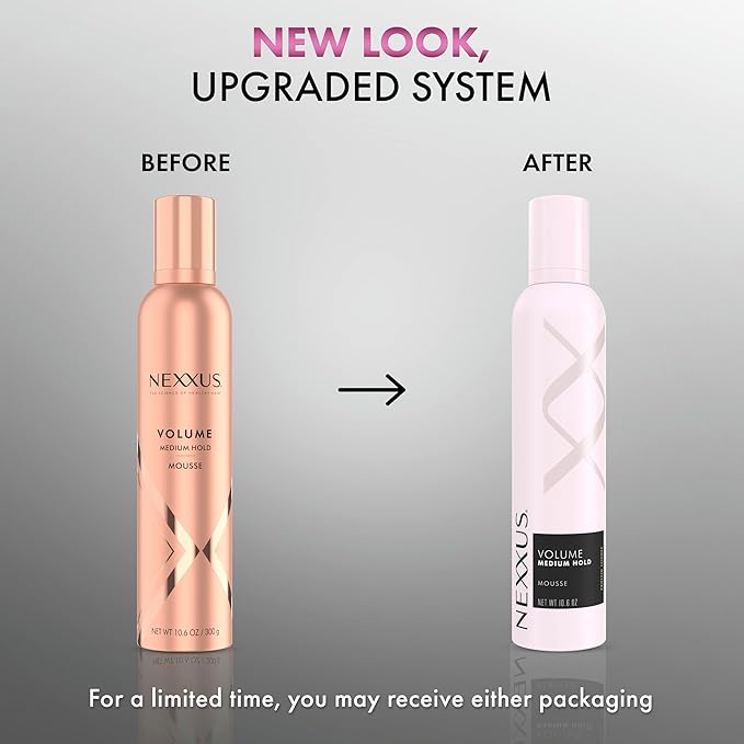 Nexxus Styling Hair Mousse for Volume Medium Hold Mousse Powered by STYLEPROTECT Technology 10.6 oz