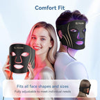 FOLOKE LED Light Therapy Mask Skin Care Mask, LED Red 630±5nm & NIR 830nm Wavelength for Home Use(TAN)