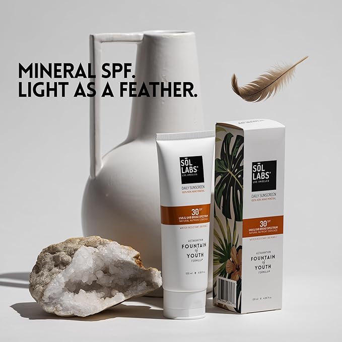 Natural Mineral Sun Screen SPF 30 for Face & Body – Lightweight, Hydrating & Moisturizing Sunscreen – Daily Sunscreen Moisturizer, No White Cast Zinc Oxide, Reef-Safe Korean Skin Care