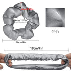 OLESILK 100% Mulberry Silk-Scrunchies for Hair Sleep, Women Grils Silk Hair Ties for Frizz & Breakage Curly Hair, No Damage, Elastics Ponytail Holder, 3 Pack